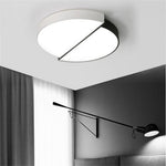 LED シーリングライト モノトーン 調光調色 リモコン APP対応 北欧 工業風 おしゃれ 天井照明 40cm 50cm 白黒 幾何学 工事不要