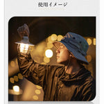 レトロアンティークソーラー & USB 充電防水 LED ランタン SOS 防災調光