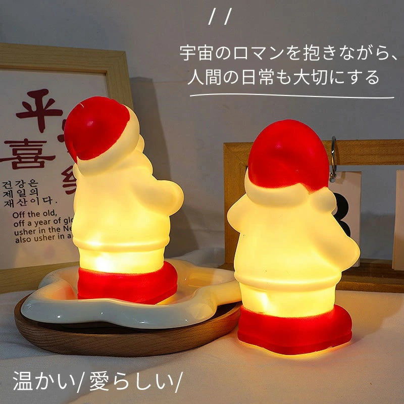 雪だるまクリスマスデザイン USB 充電 LED ナイトライト 装飾兼常夜灯