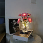 USB 充電式発光 LED 造花ブーケ バラ・カーネーション多種花材アレンジ