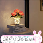 USB 充電式発光 LED 造花ブーケ バラ・カーネーション多種花材アレンジ