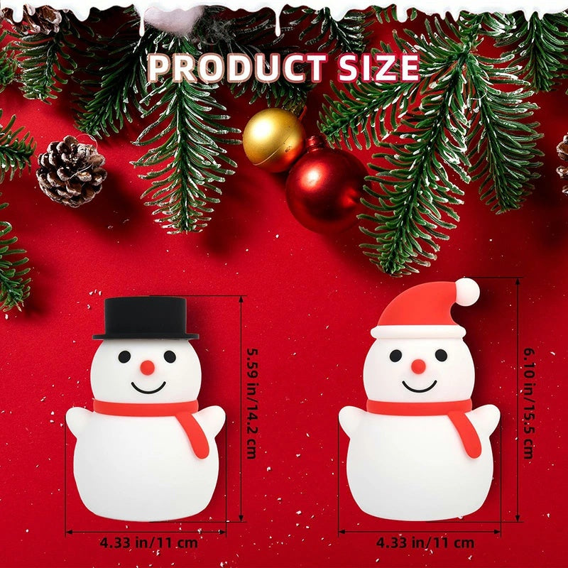 Type-C 充電式 雪だるまモチーフ可愛いクリスマス LED ナイトライト