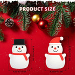 Type-C 充電式 雪だるまモチーフ可愛いクリスマス LED ナイトライト