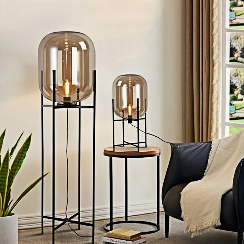フロアライト スタンドライト 北欧 ガラス おしゃれ アンティーク 間接照明 led インテリアライト E26口金 置き型 照明器具 室内照明 寝室 リビング レトロ 照明 読書灯 シンプル リビング