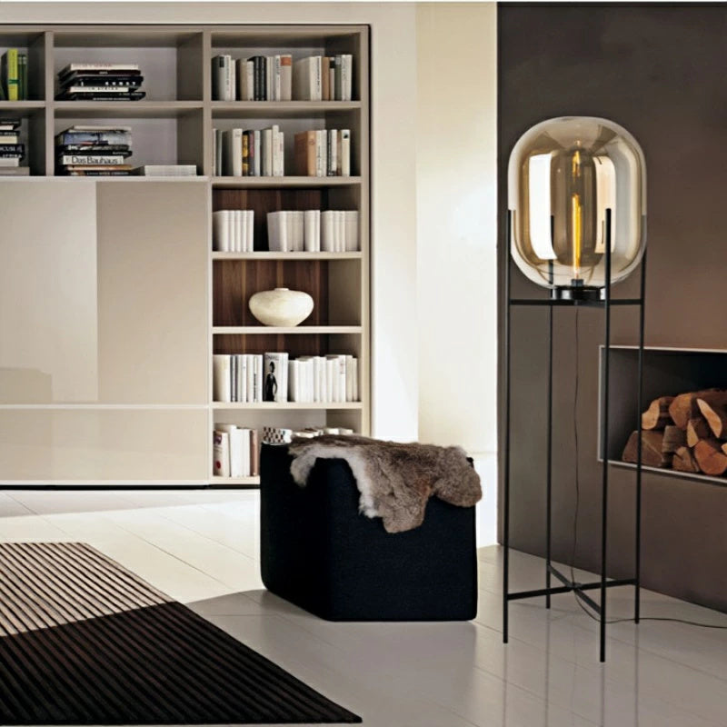 フロアライト スタンドライト 北欧 ガラス おしゃれ アンティーク 間接照明 led インテリアライト E26口金 置き型 照明器具 室内照明 寝室 リビング レトロ 照明 読書灯 シンプル リビング