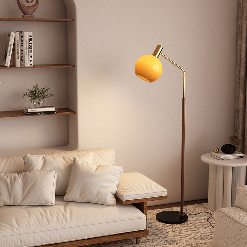 フロアライト フロアランプ ガラス 木目 スタンドライト 北欧 おしゃれ アンティーク 間接照明led インテリア 置き型 照明器具 室内照明 寝室 リビング レトロ フットスイッチ付き 読書灯