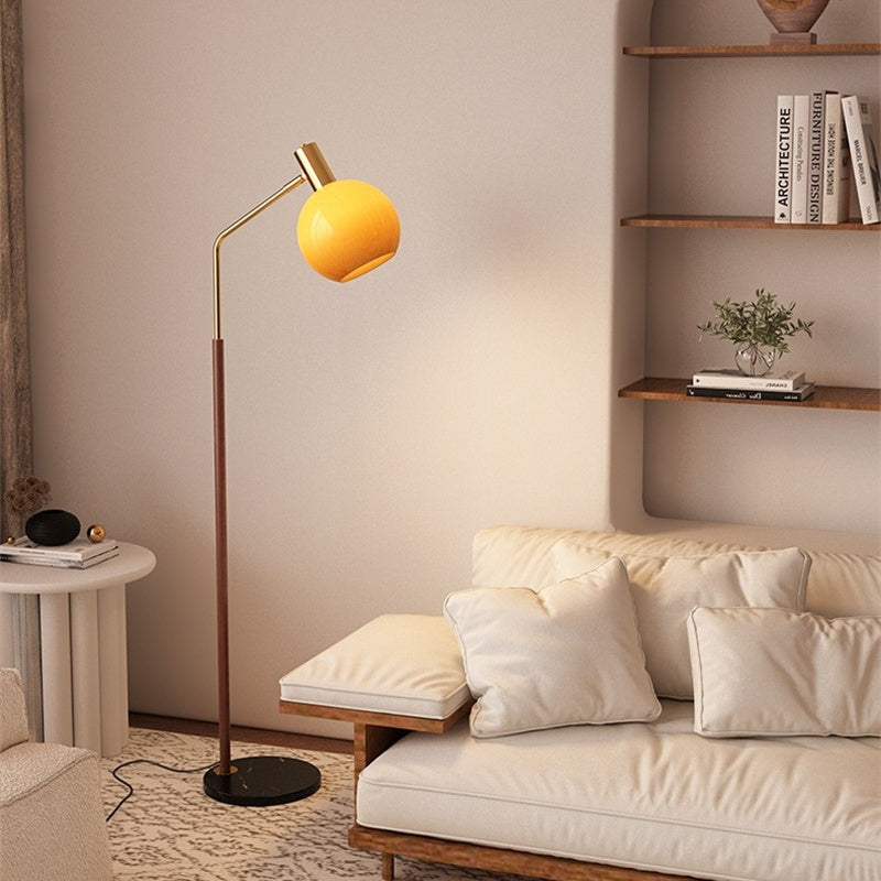 フロアライト フロアランプ ガラス 木目 スタンドライト 北欧 おしゃれ アンティーク 間接照明led インテリア 置き型 照明器具 室内照明 寝室 リビング レトロ フットスイッチ付き 読書灯