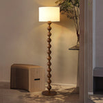 フロアライト フロアランプ シェード 布製 木目 天然木 調光調色 和風 北欧 アイアン おしゃれ アンティーク 間接照明led インテリア 置き型 室内照明 リビング フットスイッチ シンプル 読書灯 寝室