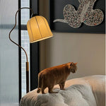 アンティーク調 フロアランプ 布シェード スタンドライト北欧 間接照明 レトロインテリア 寝室 リビング