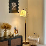 アンティーク調 フロアランプ 布シェード スタンドライト北欧 間接照明 レトロインテリア 寝室 リビング