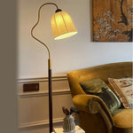 アンティーク調 フロアランプ 布シェード スタンドライト北欧 間接照明 レトロインテリア 寝室 リビング