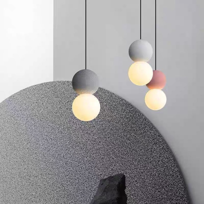 ペンダントライト テラゾー 丸 小さめ 吊下げ灯 ダイニング トイレ 北欧 ガラス 天然石 球体 かわいい ナチュラル G9 LED対応 引掛け ダクトレール デザイン 天井照明 シェード 玄関 リビング 寝室 洗面所 ブラック ホワイト ピンク