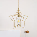ペンダントライト ダイニング 北欧 金属 星星 1灯 E26 LED対応 小型 和風