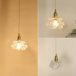 ペンダントライト 北欧 ダイニング フラワー 花びら ガラス E14 おしゃれ LED 照明器具 1灯 小さめ