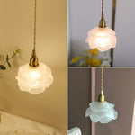 ペンダントライト 北欧 ダイニング フラワー 花びら ガラス E14 おしゃれ LED 照明器具 1灯 小さめ