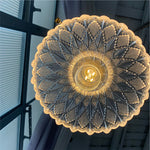 ペンダントライト 吊下げ灯 ダイニング 北欧 ガラス 花びら 1灯 E26 LED電球対応 レトロ リビング トイレ 寝室 洗面所 キッチン 食卓 可愛い 階段 クリア