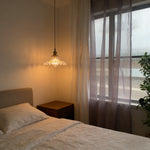 ペンダントライト 吊下げ灯 ダイニング 北欧 ガラス 花びら 1灯 E26 LED電球対応 レトロ リビング トイレ 寝室 洗面所 キッチン 食卓 可愛い 階段 クリア