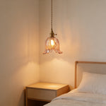 ペンダントライト 吊下げ灯 花びら 北欧 ガラス 木 1灯 E26 LED対応 モダン レトロ デザイン 天井照明 ダイニング 玄関 リビング トイレ 寝室 キッチン 食卓 可愛い 階段 グリーン クリア アンバー