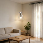 ペンダントライト 吊下げ灯 北欧 ガラス 鳥 アヒル 1灯 E26 LED シンプル デザイン 天井照明 ダイニング 玄関 リビング トイレ 寝室 洗面所 キッチン 食卓 可愛い 階段 ナチュラル 和室 クリア 子供部屋