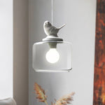 ペンダントライト 吊下げ灯 北欧 ガラス 鳥 可愛い 1灯 E26 LED 引掛けシーリング ダクトレール モダン シンプル レトロ デザイン 天井照明 ダイニング 玄関 リビング トイレ 寝室 洗面所 キッチン 食卓 階段 和室