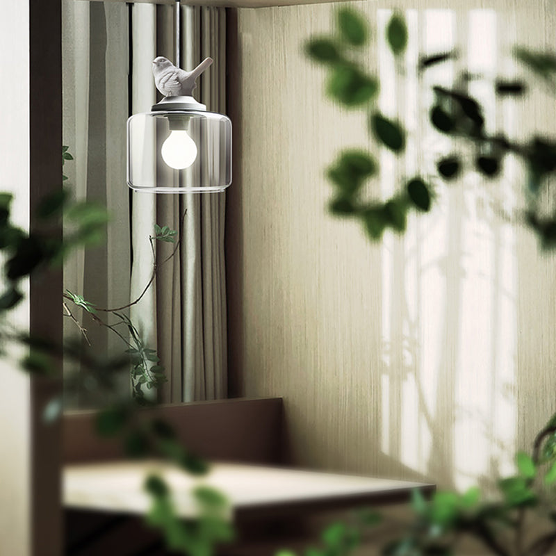 ペンダントライト 吊下げ灯 北欧 ガラス 鳥 可愛い 1灯 E26 LED 引掛けシーリング ダクトレール モダン シンプル レトロ デザイン 天井照明 ダイニング 玄関 リビング トイレ 寝室 洗面所 キッチン 食卓 階段 和室