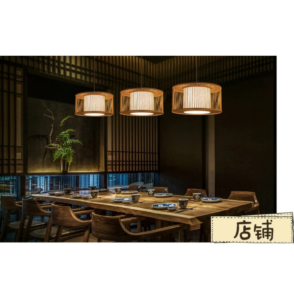 ペンダントライト 竹製 木製 北欧 和風 おしゃれ E26 LED対応 調光調色対応 筒型 天井照明 引掛シーリング ダクトレール対応 レトロ アンティーク ナチュラル ホテル 民泊 リビング ダイニング キッチン 寝室 和モダン インテリア