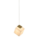 ペンダントライト フレンチラグジュアリー 天然アラバスター 立方体 寝室ベッドサイド 廊下 玄関 バー ダイニング デザイナーズ 小型吊り照明