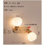 ブラケットライト ガラス 2灯 木 花 花びら 北欧 壁掛け おしゃれ 北欧