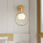 小鳥デザイン 木製 × アイアン ブラケットライト 北欧風壁掛け照明 寝室玄関対応